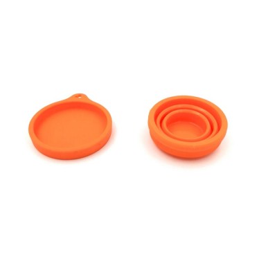 Foldable Silicone Collapsible Cups Camping Travel Cup with Silicone Cup Cover